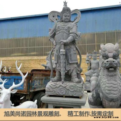 石雕關(guān)公韋陀 旅游景區(qū)佛像雕塑   石雕伽藍(lán)韋馱菩薩 廠家定做