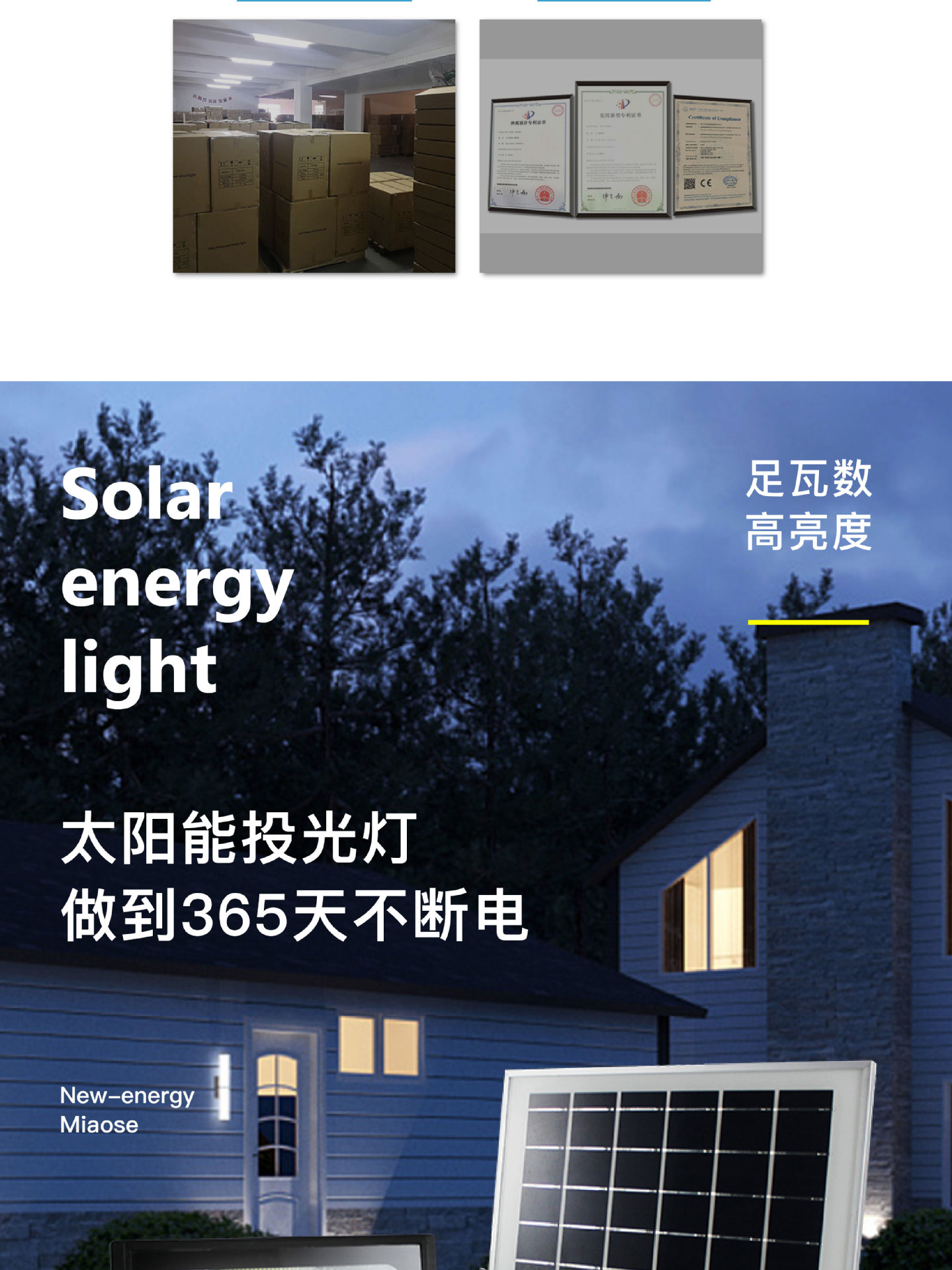 太陽能投光燈