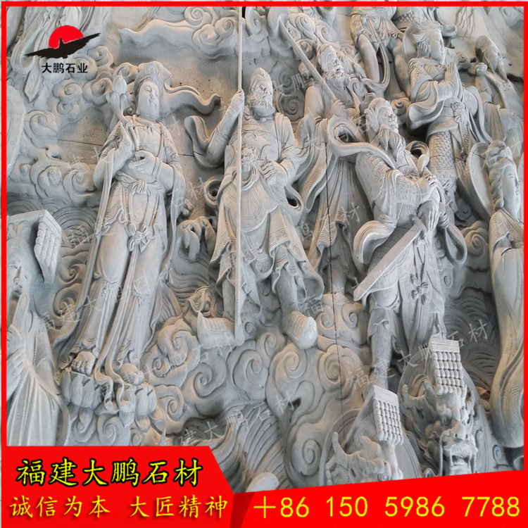 廠家供應寺廟青石浮雕 青石浮雕欄板圖片 花崗巖福建浮雕 福建大鵬石材