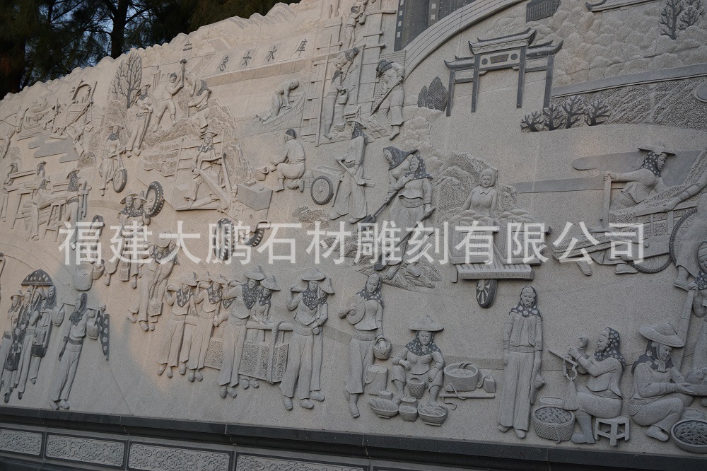 石雕浮雕 惠女浮雕壁畫 石雕浮雕壁畫雕刻可定制示例圖3