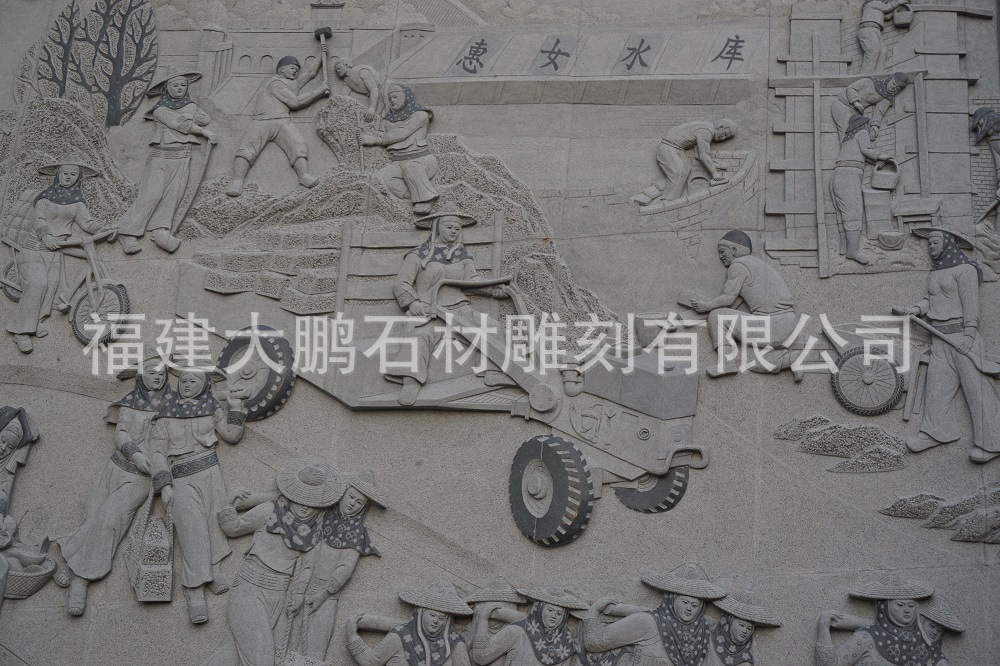 石雕浮雕 惠女浮雕壁畫 石雕浮雕壁畫雕刻可定制示例圖8