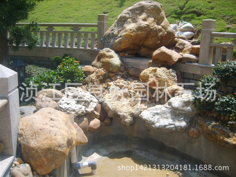 園林石，衡陽景觀石，衡陽假山石，衡陽黃蠟石，衡陽大黃石示例圖6