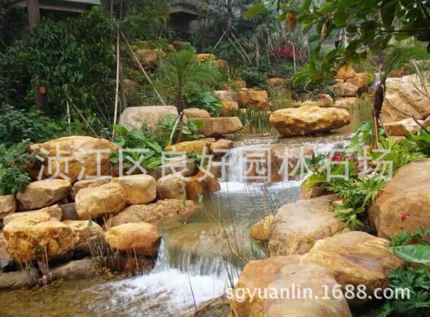 園林石，衡陽景觀石，衡陽假山石，衡陽黃蠟石，衡陽大黃石示例圖4