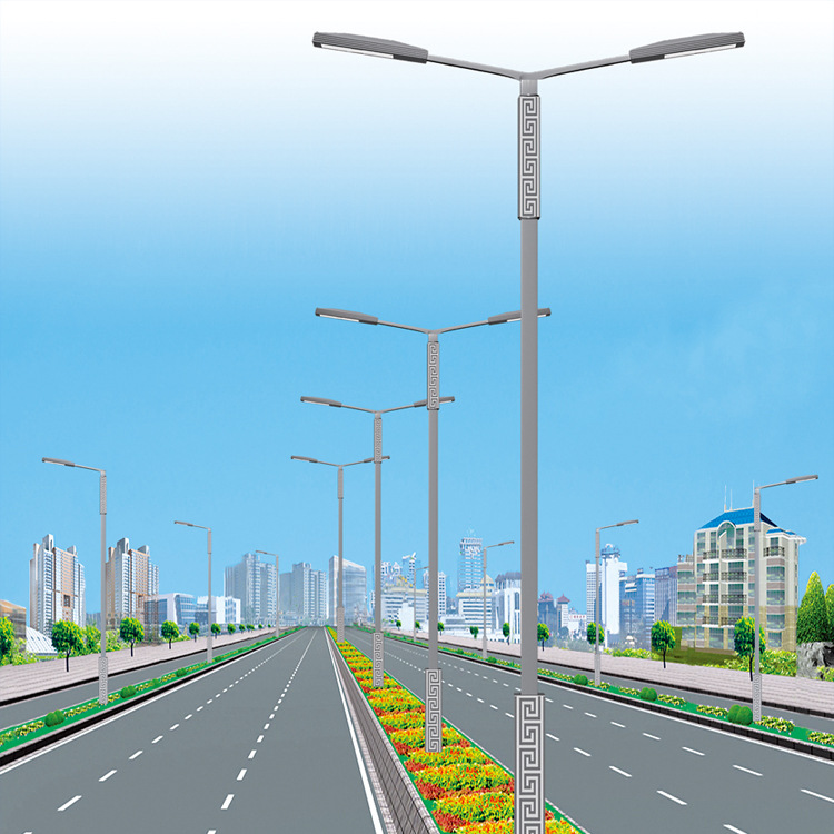 led中華玉蘭燈8米15米戶外廣場景觀路燈 市政工程建設道路燈 led廣場景觀照明玉蘭燈 定制8米10米12米路燈示例圖8