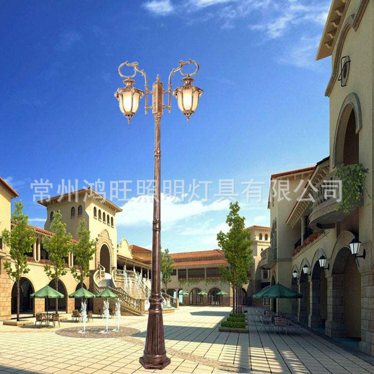 戶外防水歐式庭院燈草坪燈公園廣場園林花園路燈高桿燈LED景觀燈示例圖3