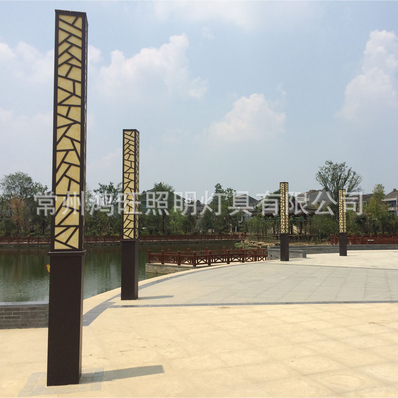 生產批發(fā)公園廣場別墅仿云石戶外LED景觀燈方形 庭院燈太陽能路燈示例圖127
