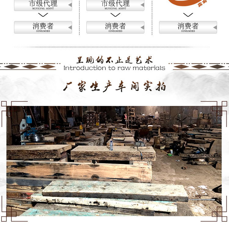 老船木流水茶臺實木茶桌原木茶幾功夫泡茶臺原生態家具廠家直銷示例圖22