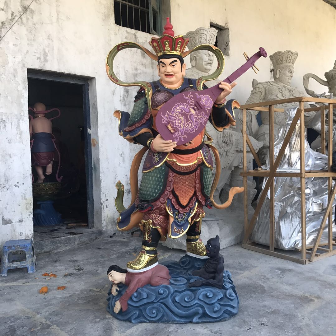四大天王神像 本廠專業(yè)鑄造樹脂四大天王佛像 道觀四大天王神像 樹脂四大天王佛像