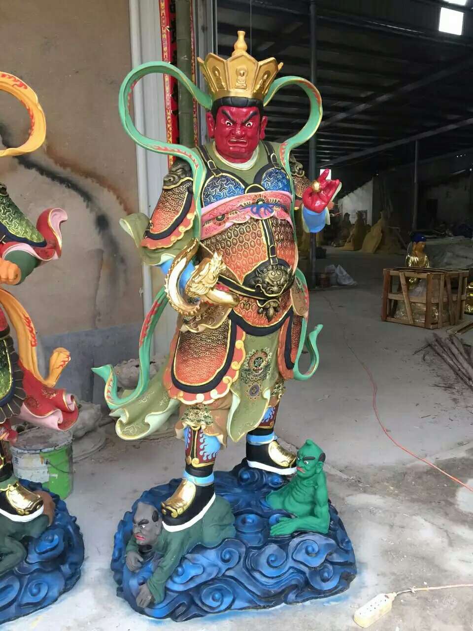 四大天王神像 本廠專業(yè)鑄造樹脂四大天王佛像 道觀四大天王神像 樹脂四大天王佛像